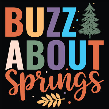 buzz about spring Christmas tree SVG