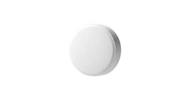 Single White Round Pill or Tablet, Isolated on Black - Medication, Pharmacy, Healthcare Icon