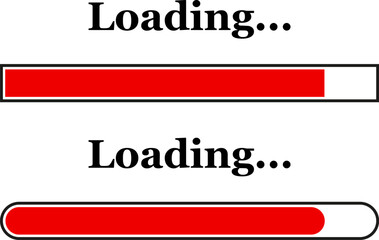 Red Loading Progress Bars
