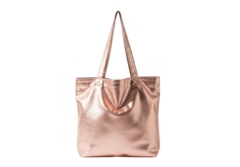 Elegant tote bag isolated on transparent background