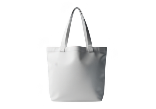 Simple white tote bag isolated on transparent background - Powered by Adobe