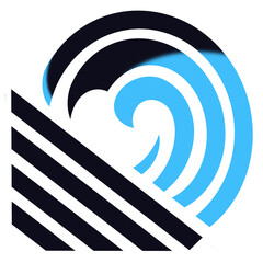 blue abstract symbol