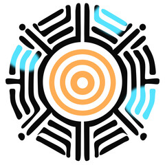 circle of floodlights