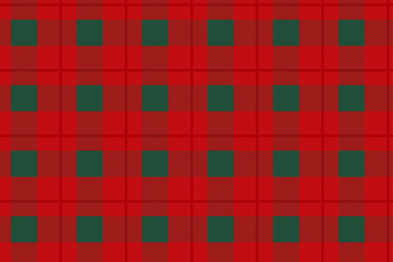 A seamless red and green Christmas plaid pattern with bold check blocks. Ideal for gift wrap, textile prints, backgrounds, holiday crafts, and seasonal graphic design.
