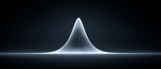 Infographic Semi Abstract Normal Distribution Luminous Bell Curve