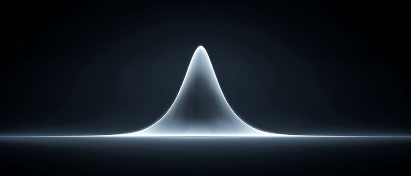 Infographic Semi Abstract Normal Distribution Luminous Bell Curve - Powered by Adobe