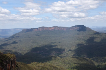 View of landscape in national park at blue mountain at australia