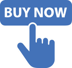Obraz premium Hand clicking “Order Now” button vector icon flat design on white background