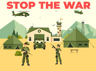 Stop the War Protest Illustration