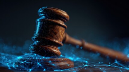 Digital Justice - Gavel on Glowing Network for Legal Tech.