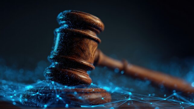Digital Justice - Gavel on Glowing Network for Legal Tech.