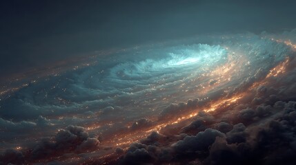 Breathtaking universe view with bright glowing clouds high resolution picture