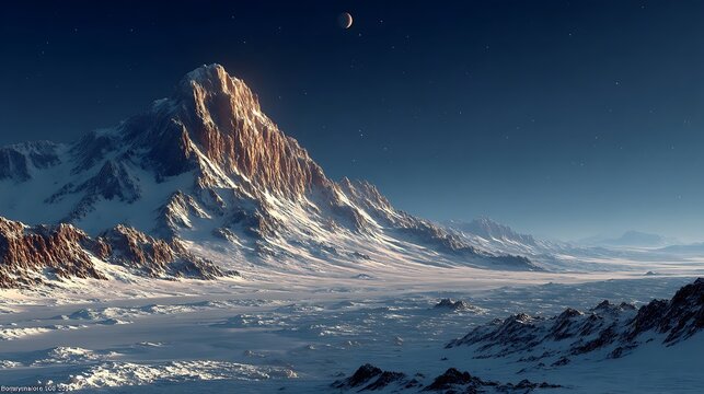 Breathtaking space landscape with glowing sun reflection high resolution picture