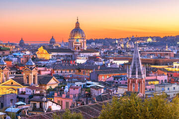 Fototapeta premium Italy, Rome Cityscape with Historic Buildings and Cathedrals 1294