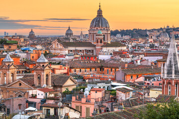 Obraz premium Italy, Rome Cityscape with Historic Buildings and Cathedrals 1283