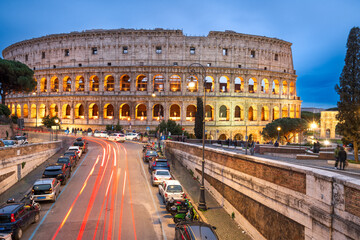 Rome, Italy at the Colosseum in the Evening 1213