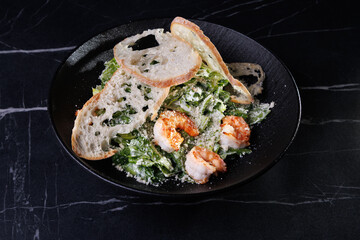 Creamy Shrimp Pasta With Greens and Toasted Bread
