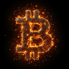 A 4k resolution wallpaper Letter/Alphabet B in beautiful design of fire.