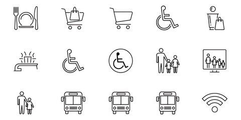 Essential public service and life icons