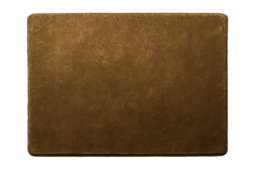 Blank antique bronze metal plate with old aged vintage texture on transparent background, copy space design