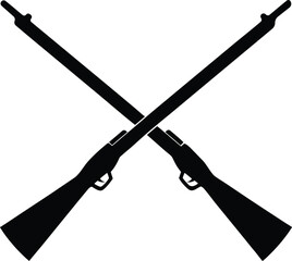 Crossed Rifles Silhouette