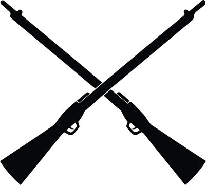 Crossed Rifles Silhouette