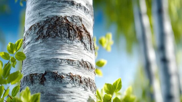 Birch Tree: A close-up view of the bark of a birch tree showcases the unique texture, patterns, and natural beauty. This image evokes feelings of tranquility and connection with nature. 