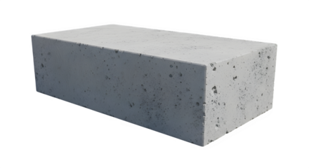 Gray concrete block, construction material for building a wall