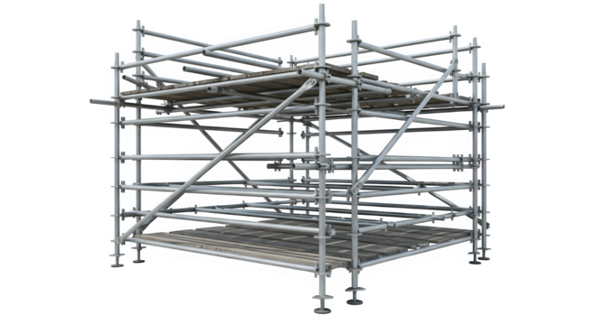 Scaffolding, a temporary structure for construction and maintenance