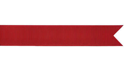 Obraz premium Red ribbon banner simple flat design element Isolated on transparent background, png for graphic design