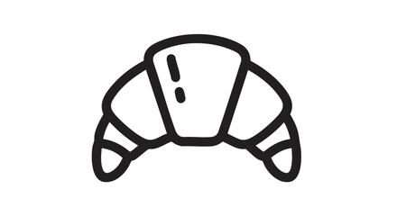 ## **14. Croissant outline icon vector**
