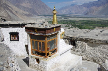 The Diskit monastery in Ladakh in India, Asia