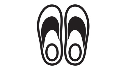 Orthotic shoe inserts outline icon vector

