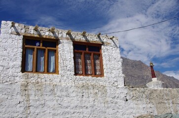Diskit monastery in Ladakh in India, Asia