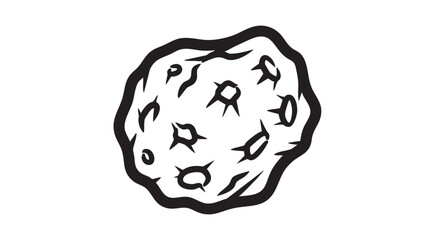 ## **46. Asteroid outline icon vector**
