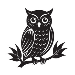 Owl Night Sentinel Majestic Silhouette Art