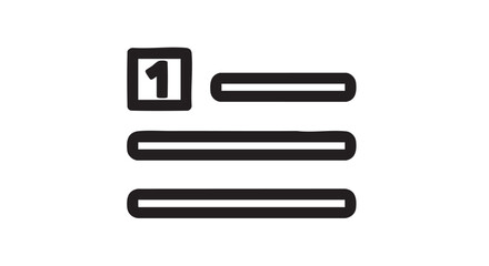 ## **19. Numbered list outline icon vector**
