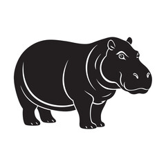 Hippo River Giant Heavy Beast Silhouette