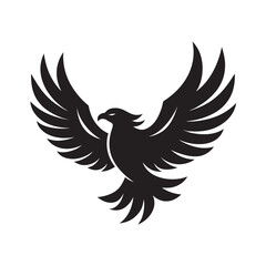 Fototapeta premium Majestic Eagle Royal Flight Silhouette Graphic