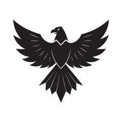 Obraz premium Majestic Eagle Night Sentinel Silhouette Vector