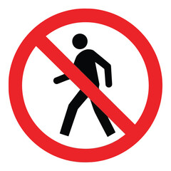 No pedestrians sign
