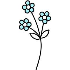 Simple flower stem art