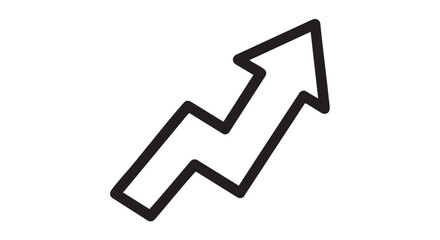 ## **26. Zigzag arrow outline icon vector**
