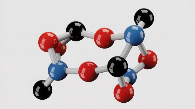A 3D image of a molecular structure in vibrant colors