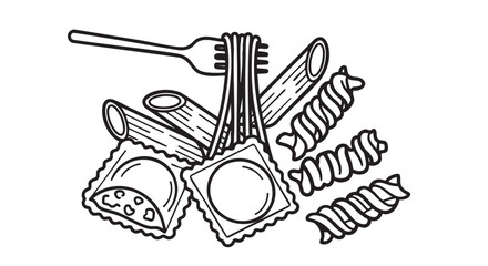 ## **11. Pasta outline icon vector**
