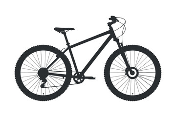 Fototapeta premium Mountain bike vector illustration on transparent background