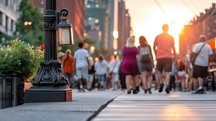 Urban Exploration at Sunset: A Glimpse of City Life and Street Photography