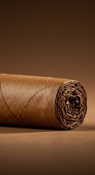 Premium hand-rolled tobacco cigar isolated cleanly on a pure white studio background. Sharp focus highlighting texture and luxury craftsmanship ,studio, object, vice