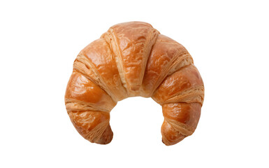 Croissant on a white background, top view