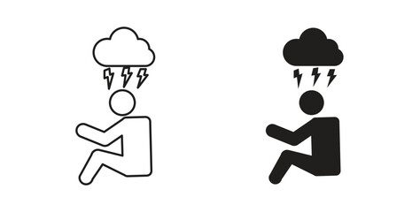 Anxiety or stress icon